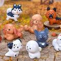 Mini Garden Sculpture Resin Animal Figurine Labrador Dog Statue Creative d