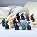 Easter Bunny Natural Crystal Crafts Gemstone Carved Rabbit Wedding Gifts for Guests Stone Crystal for Home Decor