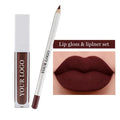 Custom Logo Matte Liquid Lipstick and Lip Liner Set Long Lasting Waterproof Lip Gloss Lip Liner Kit