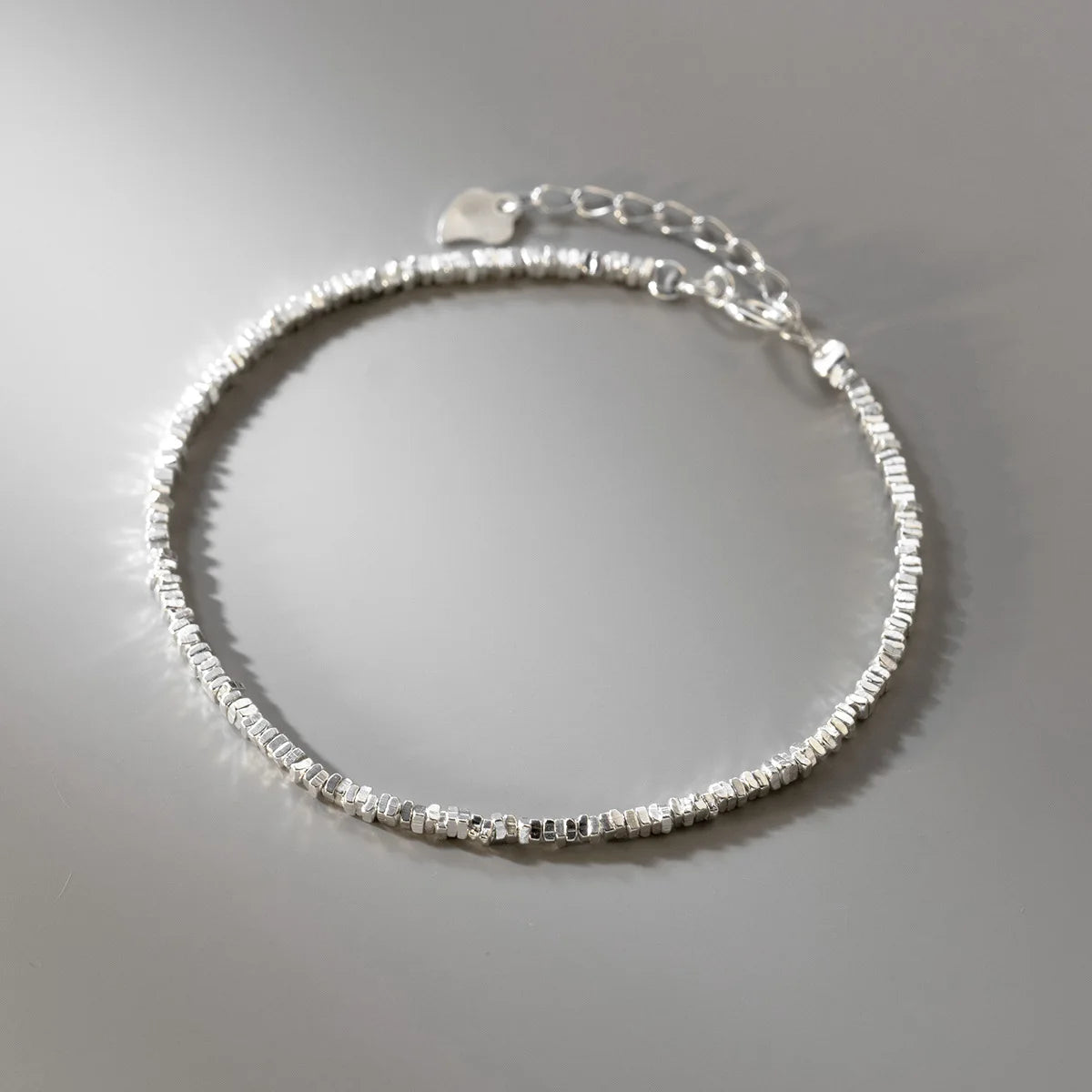 Wholesale New Bracelet Jewelry 925 Sterling Silver Square Chip Beaded Bracelet for Women
