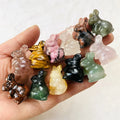 Wholesale Hand Carved Crystal Animal Multiple Color Agate Crystal Peter Rabbit for Decoration Gift