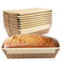 Recyclable Corrugated Kraft Paper Disposable Rectangle Oven Safe Sustainable Eco-Friendly Food Grade Bakery Pans for Cookies