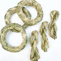 Hand-Woven Small Pet Molar Products Cute Rabbit and Hamster Grass Toys Waterweed Grass Ring for Pet Cages