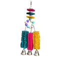 Hot Selling Classic Luxury Eco-Friendly Bird Pet Parrot Chewing Gnawing Toy Natural Wood Loofah Stainless Steel Interactive Beak