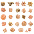 Wooden Classical Brain Teaser 3D Jigsaw Puzzle Unlock Toy Montessori Educational Decompression Toys for Kids and Aults