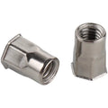 304 Stainless Steel M3-M12 Thin Head Half Hex Body Rivet Nuts Polished Finish