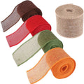 Burlap Wired Edge RIbbon for Wreath Big Bow Faux Burlap Solid Ribbon Roll for Gift Wrapping Rustic Fabric Ribbon Accept Custom