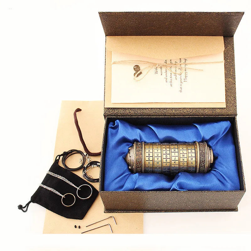 Code Lock Commemorate Valentine's Day Romantic Birthday Gift Cryptex Da Vinci Code Box With Ring