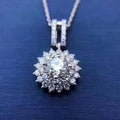 Wholesale 925 Sterling Silver Big Heart Choker 1 Carat Moissanite Pendant Necklace Factory Supply Charm From Our Collection
