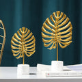T0188 Hot Selling Ornamental Golden Iron Turtle Leaf Ginkgo Leaf Desktop Decoration Metal Ornament for Sale