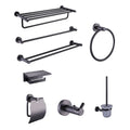 Hotel-Grade Wall Mounted Bathroom Accessory Stainless Steel Ring Toilet Paper Holder Wall Hanging Towel Rack Brushed Accessory