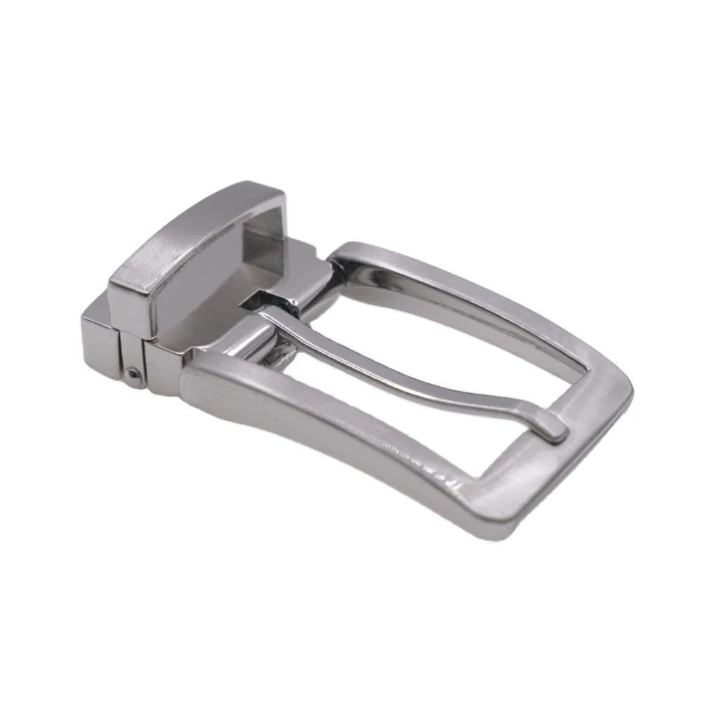 Pin Rotating Zinc Alloy Metal Buckles Men Custom Blanks 30mm Reversible Belt Buckle