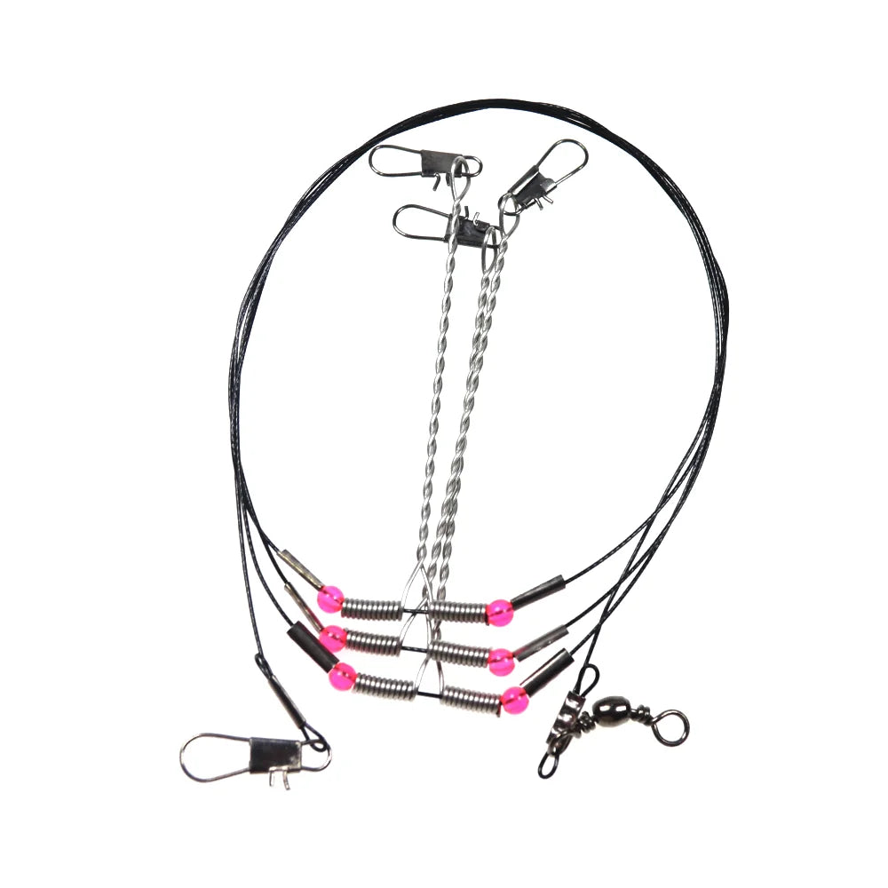Wholesale 3 Arms Stainless Steel Fishing Rigs Fishing Tackle With Swivel Snap Lure Balance Saltwater Fishing Tool Accessories