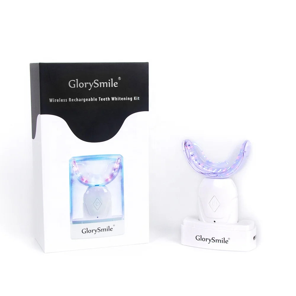 New Arrival OEM Private Label Home Teeth Whitening Kit Dental Bleaching Oral Rechargeable Wireless Tooth Whitener Gel Kit