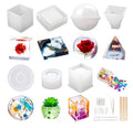 Resin Molds Silicone Kit 20Pcs Epoxy Resin Molds DIY Home Decoration Coaster Jewelry Making Complete Set Tools
