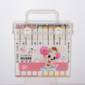 Custom Package 60 Colors Student Drawing Design Double-headed Marker Pen Set  with Plastic Box
