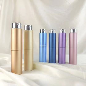 8ml 10ml 15ml 20ml Aluminum Luxury Round Labels Tester Custom Spray Atomizer Dispenser Perfume Bottle Packaging