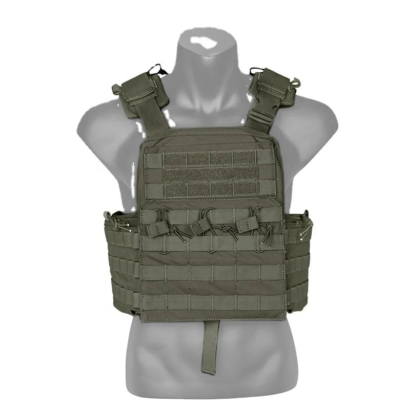 IDOGEAR MOLLE Paintball Hunting Vest Armor Plate Carrier Black Tactical Vest CPC Plate Carrier Vest