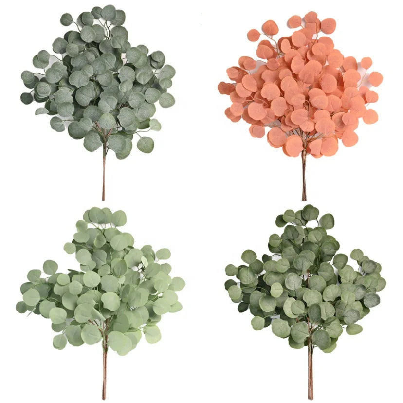 YOPIN 021 Wholesale Artificial Flowers Wedding Plants Artificial Eucalyptus Stems Leaves