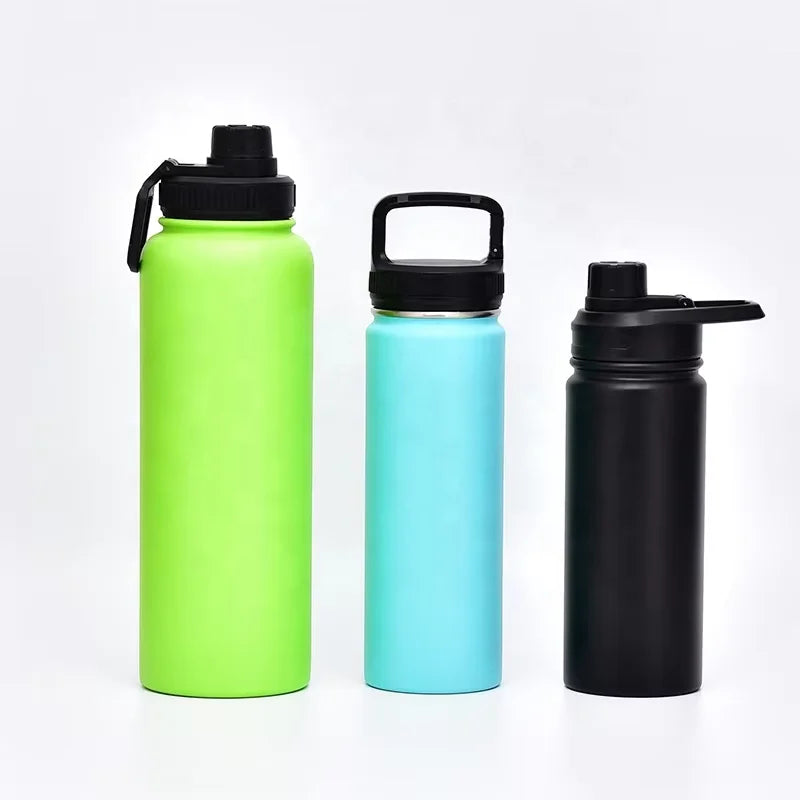 BPA Free Thermos 304 Stainless Steel Wide Mouth Sports Gym Water Bottle for Adult
