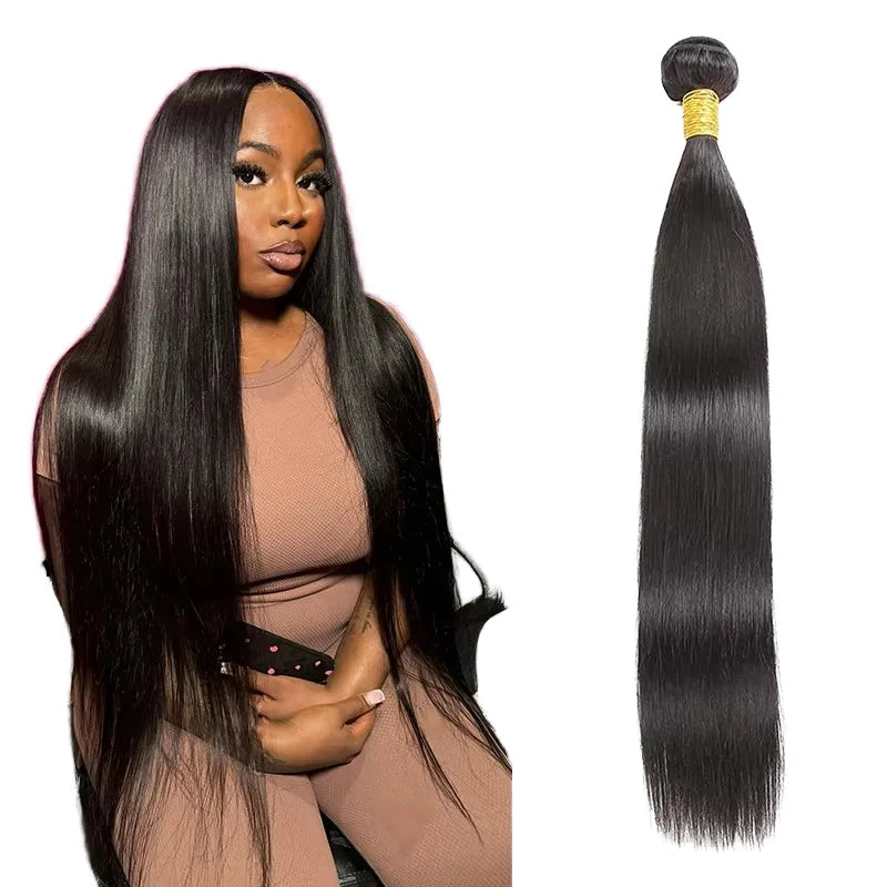 Hot Sale Best Quality Straight Human Hair Natural Color Soft Hair No Tangle No Shed Hair Extensions