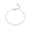 RINNTIN SA02 Initial Fashion Anklets Foot Jewelry Wholesale 925 Sterling Silver Freshwater Pearl Ankle Bracelet Anklets
