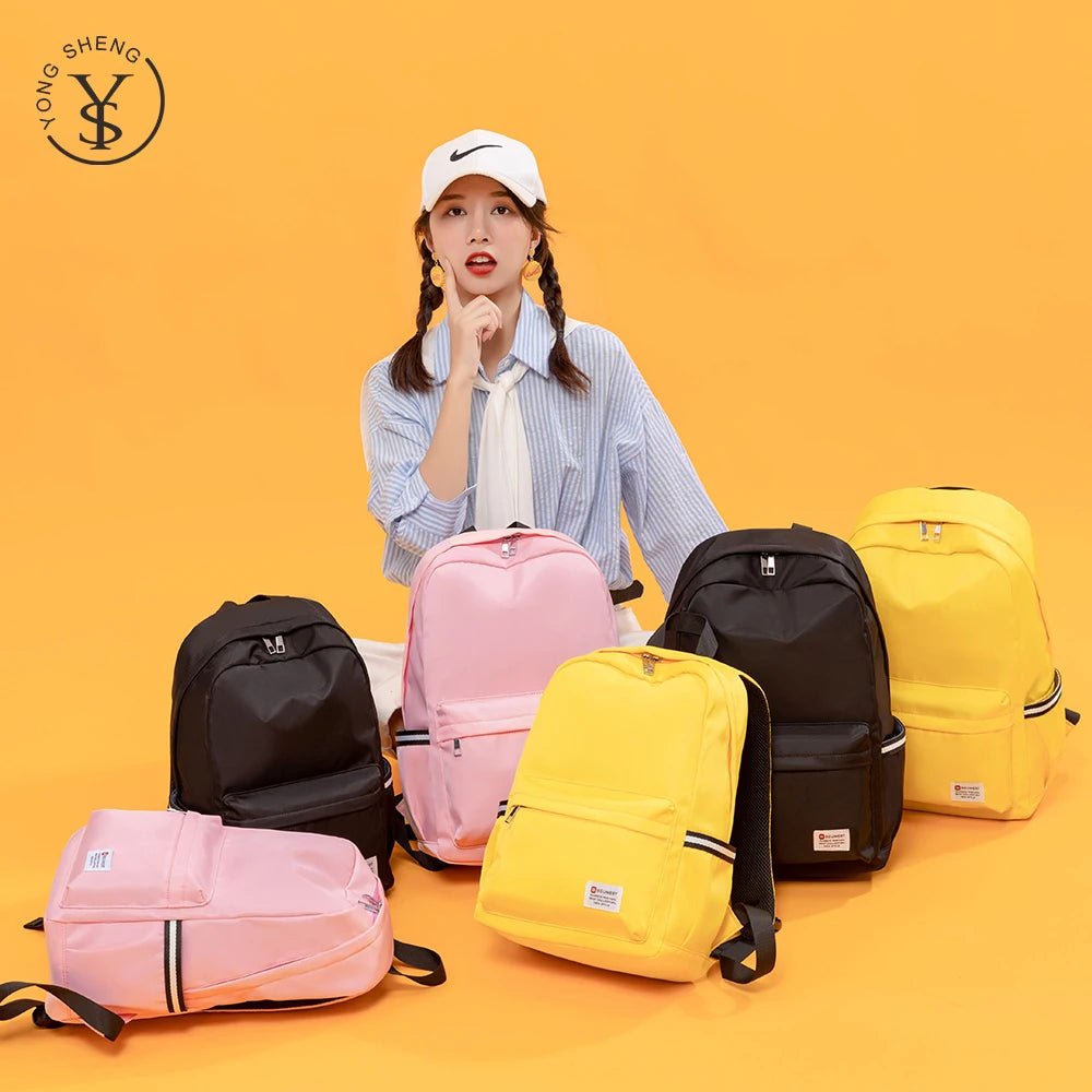 Factory China High Quality School Bags Girl Yellow Bolsa Para La Escuela Backpack Bag University Students