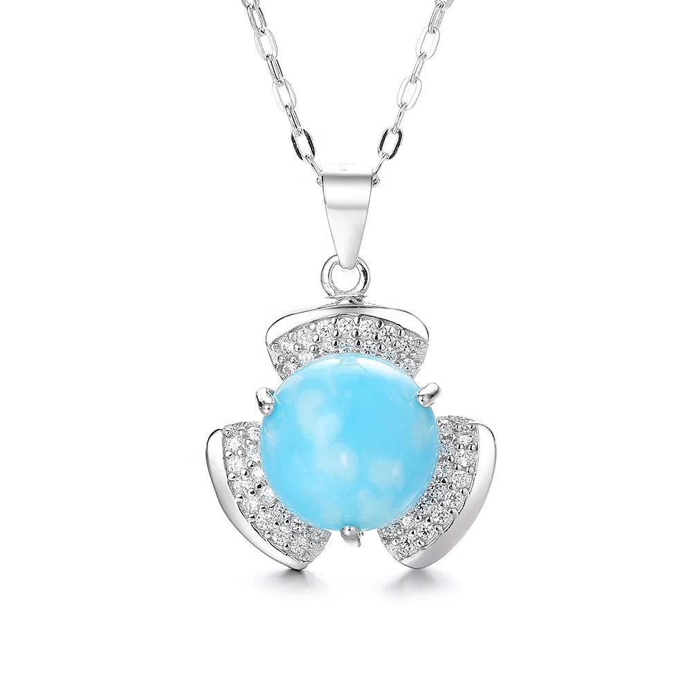 Yaeno Larimar 925 Silver Jewelry Necklace