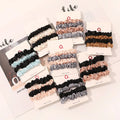 4pcs Satin Scrunchies Scrunchy Set Card Packing    Hair Tie Elastic Hair Band Ponytail Holder