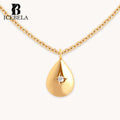 ICEBELA Wholesale Trendy Fine Jewelry 925 Sterling Silver Chic Light Luxury Pear Shape Inlaid Zircon Pendant Necklaces for Women