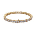 Unisex Gold Plated 3mm 4mm 5mm Brass Zircon Tennis Bracelet with Spring Buckle 18K Gold Main Stone for Gifts As Charm Bracelets