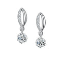 Wholesale Classic Style Cubic Zirconia CZ Original 92.5 Sterling Silver Earrings for Wedding Gift