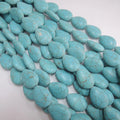 DIY Beads 18*25mm Tear-Drop Shape Blue Stone Turquoise Loose Gemstone Chips Natural Stone Jewelry with Styles Choice
