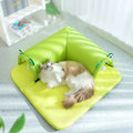 Cat Tunnel With Velvet Mat Detachable Summer Cool Bed Cushion Multifunctional Cat Rest Toy cat Toys for Indoor Cats