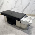 Thai Style Spa Head Water Therapy Beauty Hair Salon Washing Chair Stainless Steel Frame Shampoo Bed with Ce Certificate