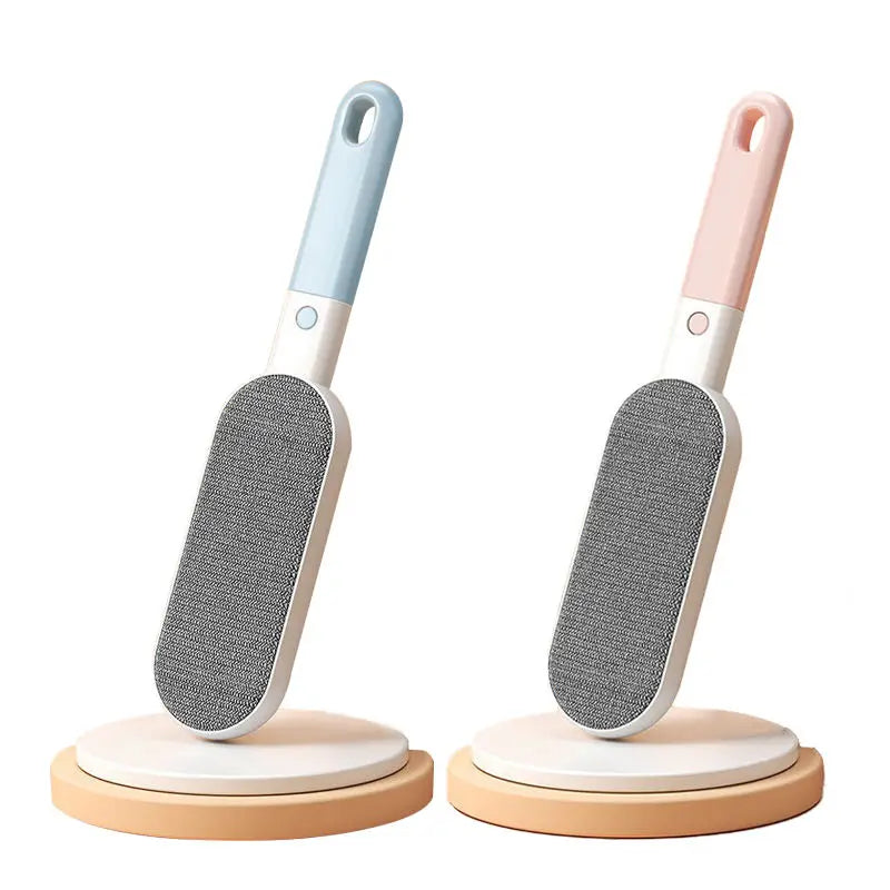 MMG Improved Double-Sided Pet Hair Brush Self-Cleaning Comfortable Handle Plastic Lint Brush for Effective Pet Hair Cleaning