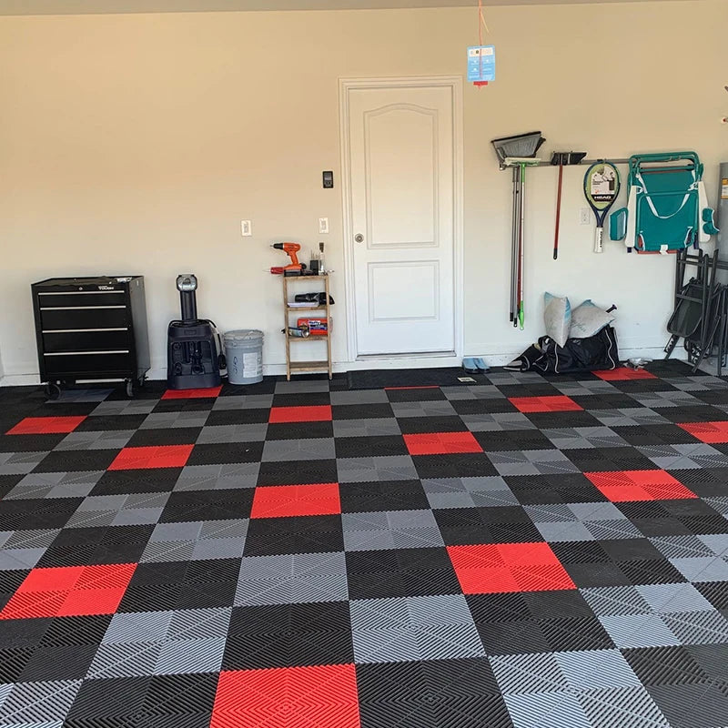 Modern Design New Model PP Garage Workshop & Warehouse Floor Tiles Dalle PVC Garage Floor Tiles for Villa Vinyl Flooring