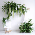 Wedding Party Rental Eucalyptus Artificial Flowers Greenery Leaves Grass Silk Flower Arrangements Arch Flower Row for Backdrop