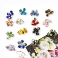 Meetee C2-1 DIY Handmade Decorative Clear Glass Crystal Buttons 0.8*1.5cm Pendant Accessories for Necklace Bracelet Earrings