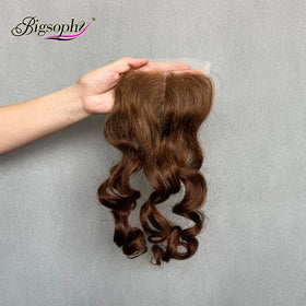 Wholesale Price Top Quality Transparent LaceBouncy Curl Closure Frontal LaceSuper Double Drawn Bouncy Raw Hair 4by4 Lace