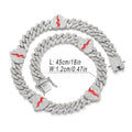 Iced Out Rapper Jewelry Alloy and Bling Rhinestone Hip Hop 12mm love Heart Cuban Chain Choker Necklace