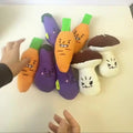 High-Quality Carrot  Eggplant Mushroom Pet Plush Toy Durable Dog Chew Toy Cute Design Dog Squeaky Toy With Hidden Treat Pocket