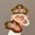 Hollow Jelly PC Material Trendy Fashion Korean Cloud Shaped Shark Claw Clip KLACOMA 4 Seasons for Women
