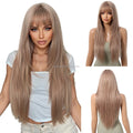 Wholesale Hot Selling Long Silky Straight Synthetic Wigs for Black Women Machine Made with Natural Look