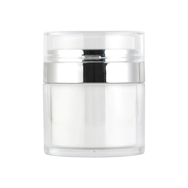 Lotion Face Cream Cosmetic Packaging Container Refillable 15g 30g 50g 100g Empty White Plastic Airless Plastic Jar Acrylic