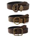 Men Women Vintage Western Leather Buckle Suitable Western Belt  PU Leather Cowgirl Belts for Jeans