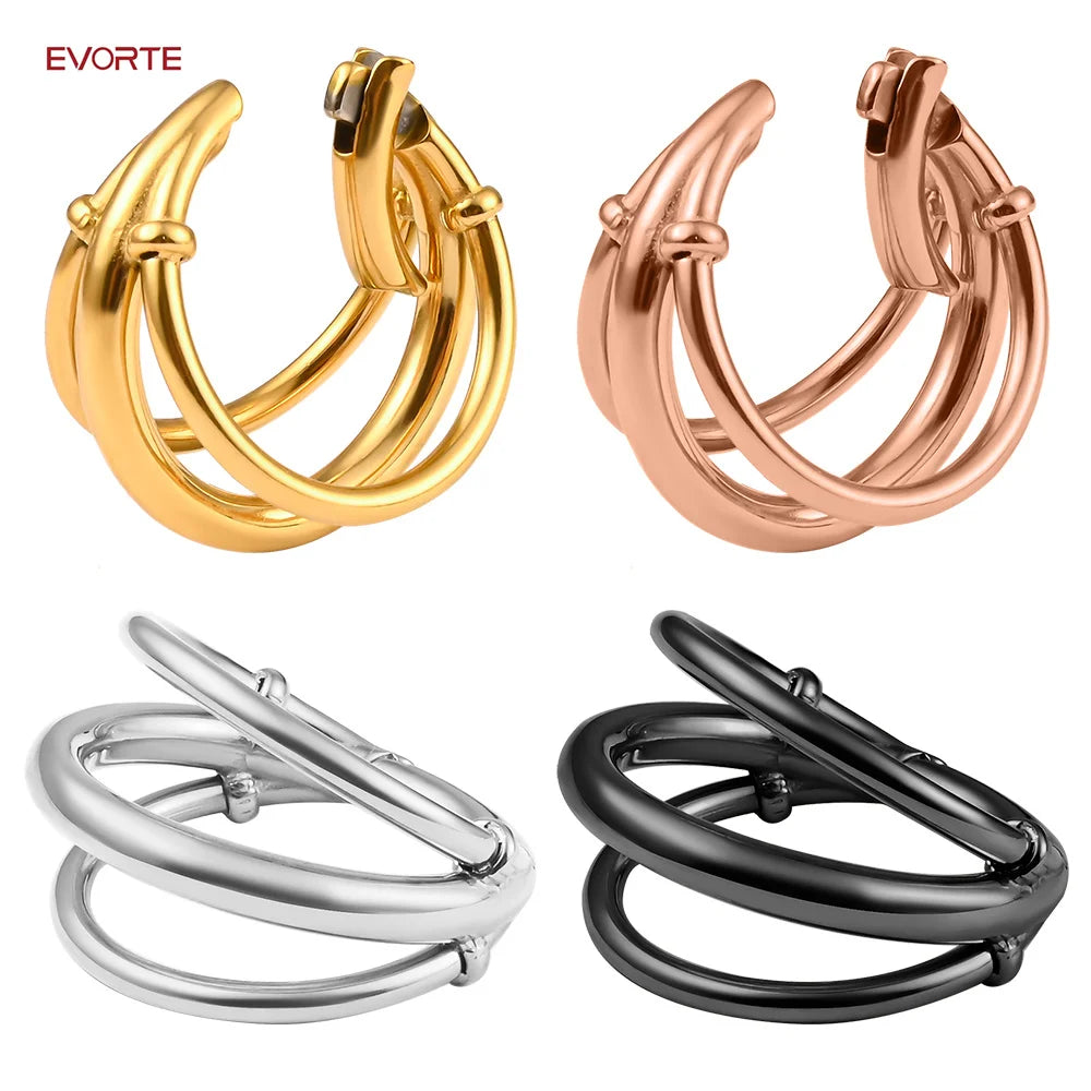 New Arrival Gold Plated 316L Stainless Steel Ear Weights Flesh Tunnels Gauges Plugs Earrings Piercings Wedding Gift Body Jewelry
