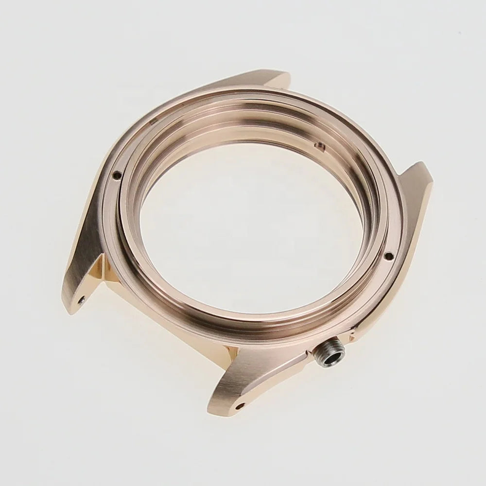316L Stainless Steel 007 4H Clock Diving Watch Case 20ATM Without Guard Screw Crown Watch Parts