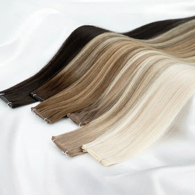 LeShine New Design Cuticle Aligned Russian Virgin Invisible Genius Hair Weft Human Hair Extensions Genius Weft