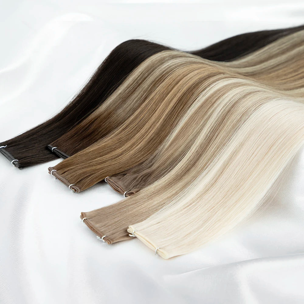 LeShine New Design Cuticle Aligned Russian Virgin Invisible Genius Hair Weft Human Hair Extensions Genius Weft
